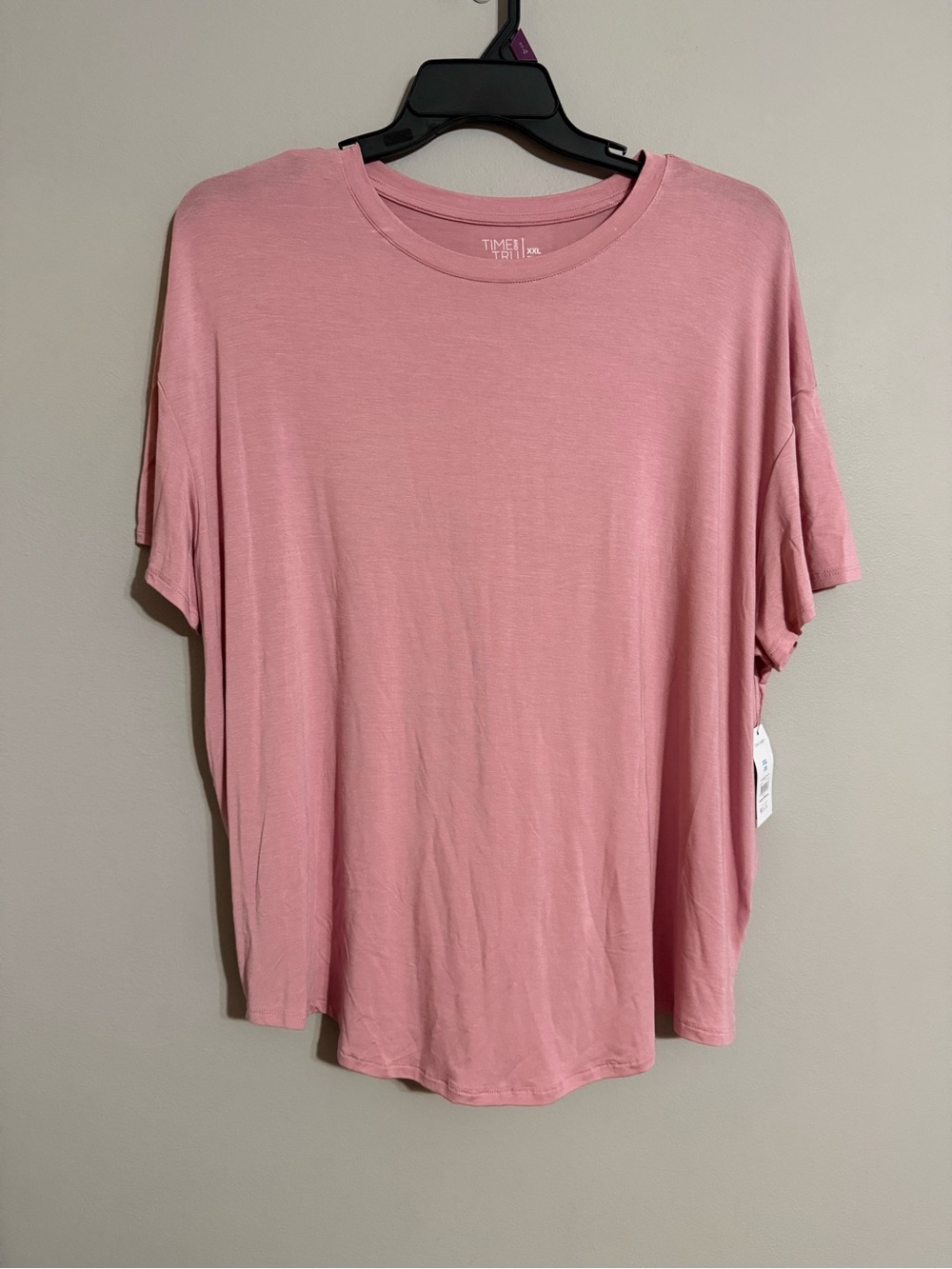 Time and Tru Soft Mauve Pink Tunic Tee XXL